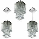 Ver imagem 1 de Kit 1 Lustre Cristal Acr. Spark + 2 Pendentes Spark