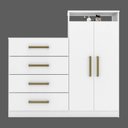 Ver imagem 6 de Cômoda 4 Gavetas 2 Portas 1 Nicho Aurea - Branco