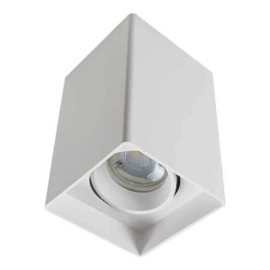 Plafon Spot Sobrepor Quadrado Loch Branco Direcionável Mr16 12,3cm