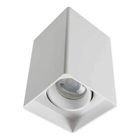 Plafon Spot Sobrepor Quadrado Loch Branco Direcionável Mr16 12,3cm