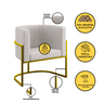 Kit 2 Poltronas Decorativa Sala de Estar Luana Base Gold Suede - 4