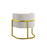 Kit 2 Poltronas Decorativa Sala de Estar Luana Base Gold Suede - 7