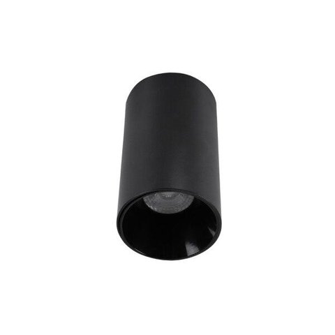 Plafon Spot Sobrepor Redondo Loch Preto Direcionável Mr16 12,3cm