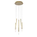 Ver imagem 1 de Pendente Petra 44cm X 40cm 6 X 2w Led Dourado - Bella - Oc001l