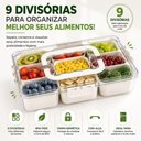Ver imagem 3 de Maleta Organizadora Multiuso Tampa Hermetica Alca 9 Divisorias Moveis Geladeira Transparente Yeet