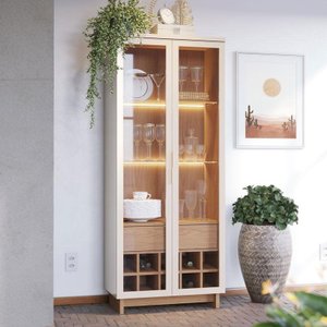 Cristaleira Ambiente Guanabara Off White Freijó– Colibri