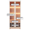 Ver imagem 3 de Cristaleira Ambiente Guanabara Off White Freijó– Colibri