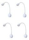 Ver imagem 2 de 4 Arandela Movel Led 3w 3000k Branco Cabeceira Quarto Ali28