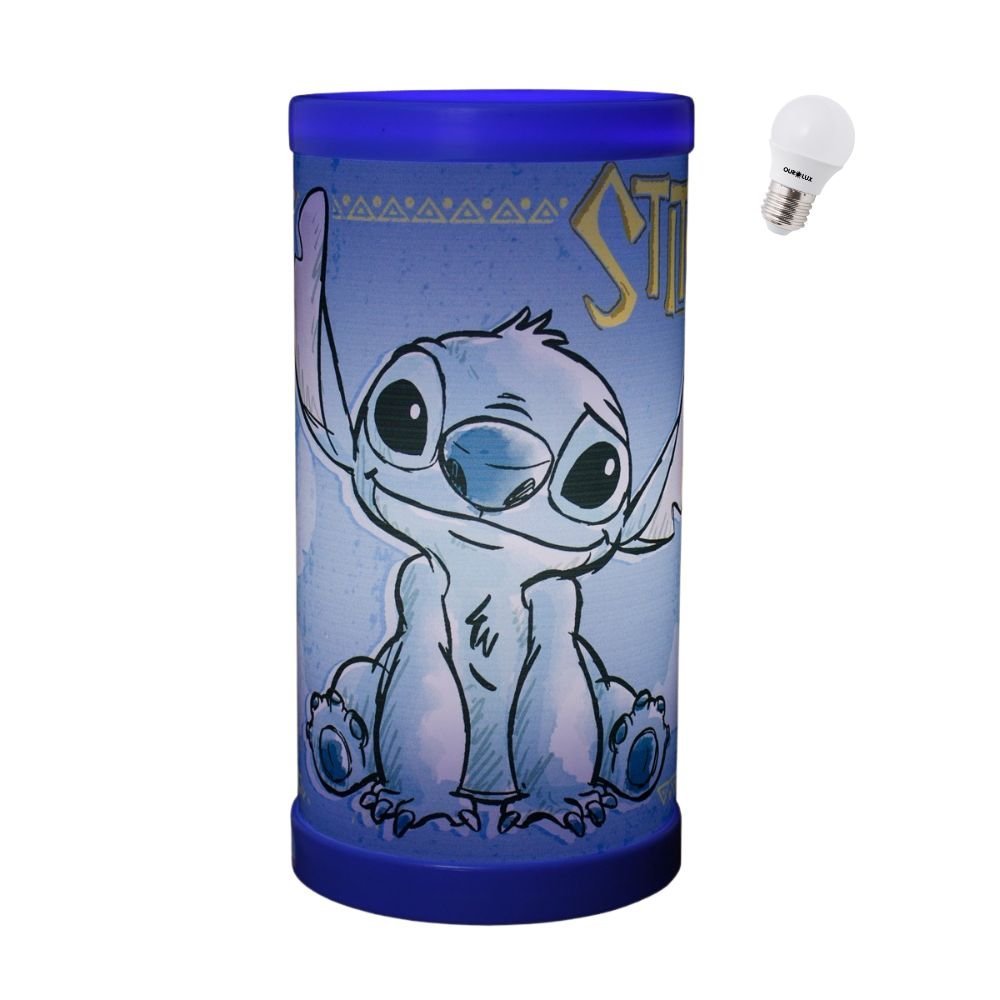 Luminária Abajur de Mesa Infantil Usare Lumi Stitch Disney com Lâmpada LED - 4