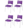 Cadeira Iso Base Branco Escola, Escritório - Violeta Kit 4 Un - 2