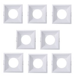 Kit 8 Spot Quadrado Sala de Jantar Embutir Gesso Branco Ace95 - 1 Kit 8 Spot Quadrado Sala de Jantar Embutir Gesso Branco Ace95 - 1