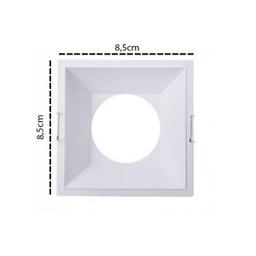 Kit 8 Spot Quadrado Sala de Jantar Embutir Gesso Branco Ace95 - 4 Kit 8 Spot Quadrado Sala de Jantar Embutir Gesso Branco Ace95 - 4