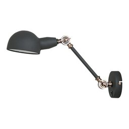 2 Luminária Arandela Articulada Preto Fosco Haste Alz62 - 2