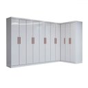 Ver imagem 3 de Guarda-roupa Casal Modulado Odisseia 11 Portas 4 Gavetas Branco - Panorama Móveis