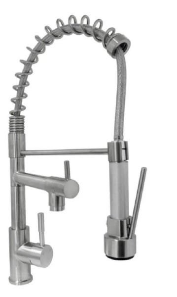 Torneira para cozinha Monocomando Gourmet aço escovado 50cm - 1