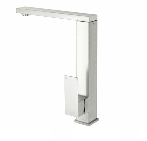 Torneira Quadrada Monocomando Prata Escovada Vanity Giro 360 Agua Quente ou Fria Qualidade Garantida - 3