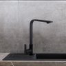 Torneira Monocomando para Cozinha Gourmet Misturador com Arejador e Bica Giratória Preto Fosco - 4