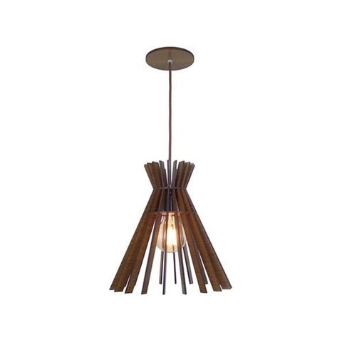 Pendente Ripado 28cm para Mesa Balcão Bancada Cozinha passa Prato Área Gourmet