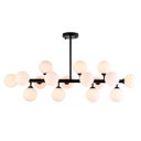 Ver imagem 1 de Pendente Jabuticaba Preto 16 Lâmpadas Para Mesa de Jantar Sala Bancada Área Gourmet