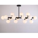 Ver imagem 2 de Pendente Jabuticaba Preto 16 Lâmpadas Para Mesa de Jantar Sala Bancada Área Gourmet