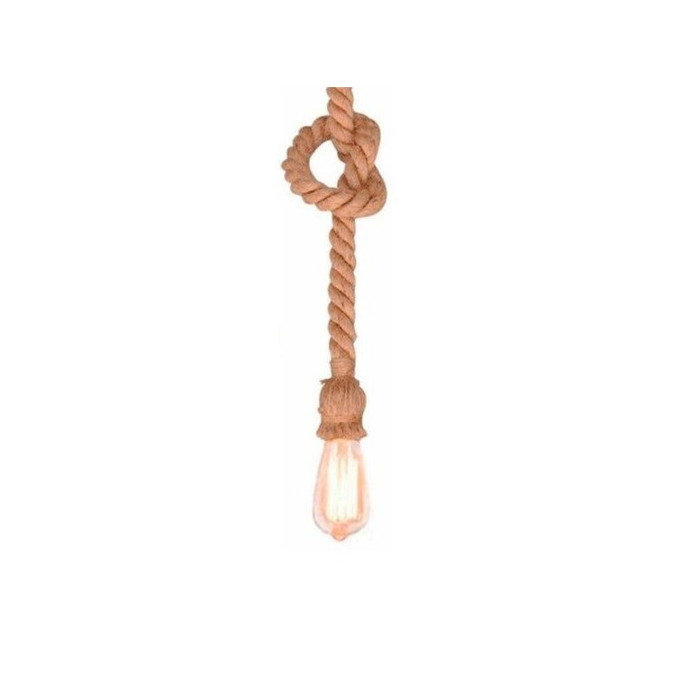 Luminária Pendente Corda Rústico Retro para Quarto Bancada Gourmet 1,80cm