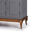 Ver imagem 3 de Balcão Buffet 4 Portas 3 Gavetas 60805 Hannover Linz Móveis - Cinza/imbuia Glazer