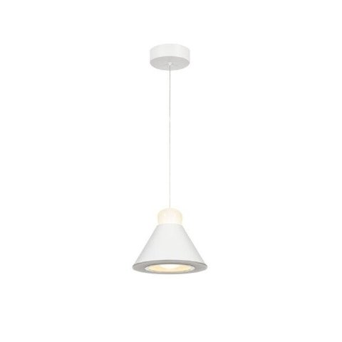 Luminária Pendente Led Cone Branco Para Balcão Mesa Bancada Área Gourmet