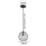 Pendente Industrial Aramado Globo Para Quarto Sala Balcão Cozinha Área Gourmet Lavabo - 3