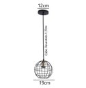 Ver imagem 3 de Pendente Industrial Aramado Globo Para Quarto Sala Balcão Cozinha Área Gourmet Lavabo