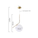 Ver imagem 3 de Pendente Globo Jabuticaba 25cm Bronze Quarto Cabeceira Cama Lavabo Aparador