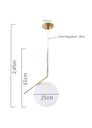 Ver imagem 3 de Pendente Globo Jabuticaba 25cm Bronze Quarto Cabeceira Cama Lavabo Aparador