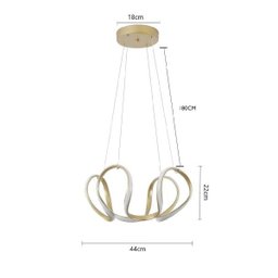 Pendente Led Moderno Dourado Para Balcão Mesa Quarto Living Bancada Área Gourmet - 2