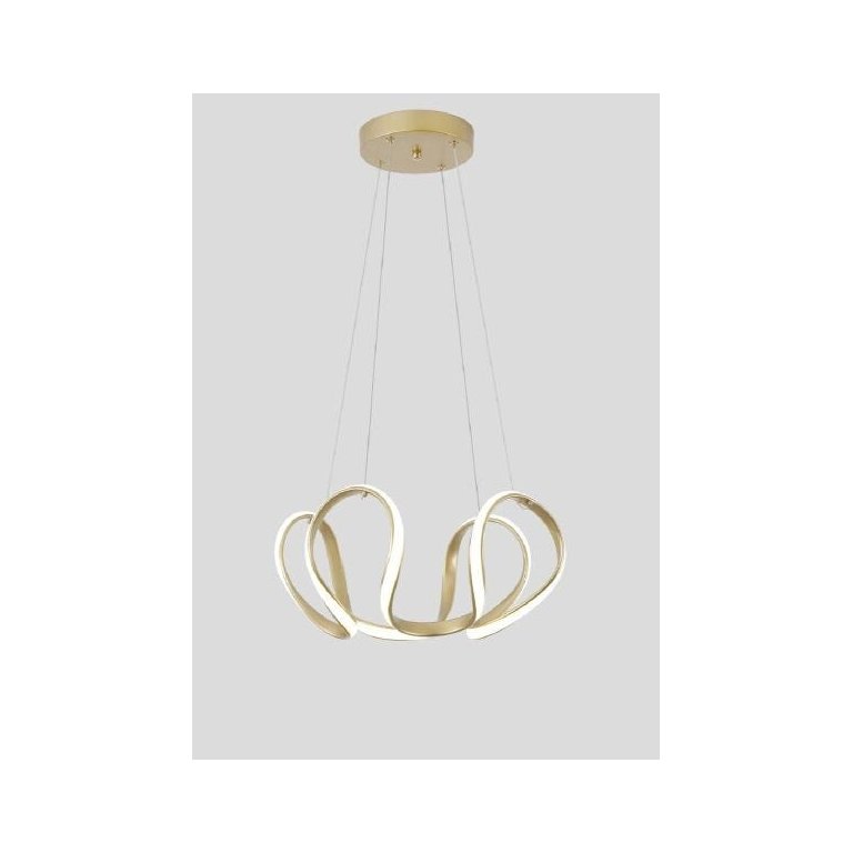 Pendente Led Moderno Dourado Para Balcão Mesa Quarto Living Bancada Área Gourmet