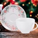 Ver imagem 3 de Kit Jogo Xicaras 8 Pessoas 8 Pçs Natal Noel Natalino 250ml