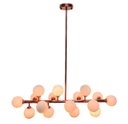 Ver imagem 2 de Pendente Moderno Jabuticaba Rose 16 Vidros Para Mesa de Jantar Sala Bancada Área Gourmet