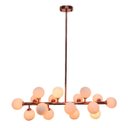 Ver imagem 2 de Pendente Moderno Jabuticaba Rose 16 Vidros Para Mesa de Jantar Sala Bancada Área Gourmet