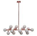 Ver imagem 1 de Pendente Moderno Jabuticaba Rose 16 Vidros Para Mesa de Jantar Sala Bancada Área Gourmet