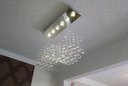 Ver imagem 3 de Lustre de Cristal Legitimo Onda 62X19cm Sala de Estar Mesa Jantar Living L304 - 60 cm - Inox espelha