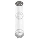 Ver imagem 1 de Lustre de Cristal Legitimo Globo Duplo 40cm Pé Direito Duplo Vão de Escada Sala Alta G240 - 1,80 m