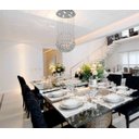 Ver imagem 5 de Lustre de Cristal Legitimo Globo 40cm Sala de Estar Mesa Jantar Quarto Living G140 - 1,00 m