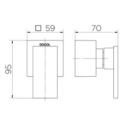 Acabamento Para Registro Docol New Edge 925872 Para Base Deca 1/2", 3/4" E 1" Ouro Escovado - 3