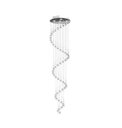 Ver imagem 1 de Lustre de Cristal Legitimo Espiral 40cm Pé Direito Duplo Vão de Escada Sala Alta Mesa E40 Com - 2,50