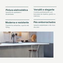Ver imagem 5 de Kit 6 Banquetas para Balcão Flórida Prata Bistrô Ilhas Cozinha Gourmet Bares