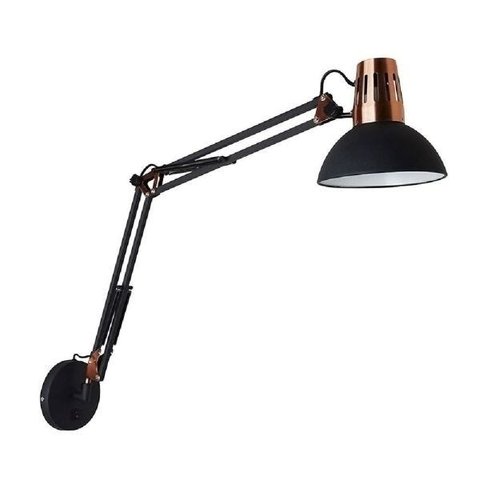 Luminária De Parede Articulável Roma Com Tecla On/Off Para Cabeceira de cama Sala Quadro Escrit - Pr