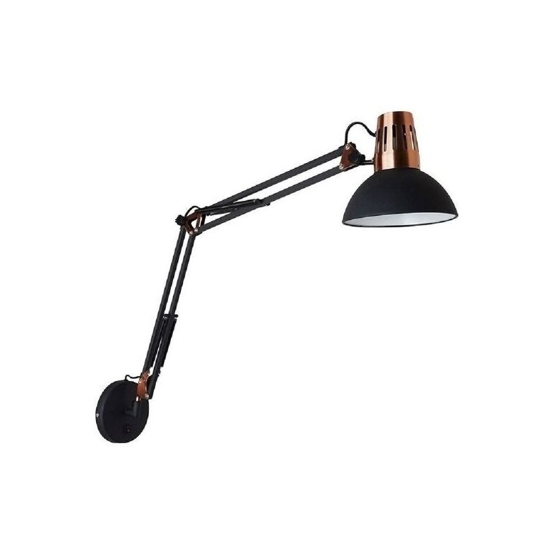 Luminária De Parede Articulável Roma Com Tecla On/Off Para Cabeceira de cama Sala Quadro Escrit - Pr