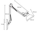 Ver imagem 2 de Luminária De Parede Articulável Roma Com Tecla On/Off Para Cabeceira de cama Sala Quadro Escrit - Pr
