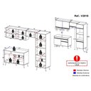 Ver imagem 5 de Armário de Cozinha Compacta 252cm com Leds Veneza Up Multimóveis V2018 Branco/Dourado