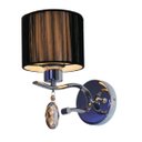 Ver imagem 1 de Arandela Milão Com Tecla Para Quarto Cabeceira de cama Leitura Painel - Cúpula Preta