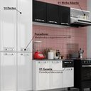 Ver imagem 3 de Cozinha Completa Itatiaia Amanda 4 Peças Branco e Preto