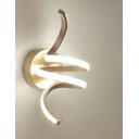 Ver imagem 2 de Arandela Led Dourada Para Quarto Sala Escada Corredor Lavabo Espelho Painel Cabeceira De Cama